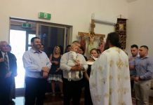 Света Литургија и Крштевка во манастирот Свети Наум Охридски во Роклин