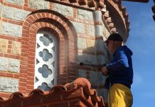 Од тековните градежни работи на новата црква во манастирот Донибрук