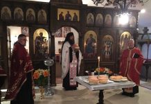 Молитвено прославен преподобниот Прохор Пчински во неговиот манастир во Донибрук