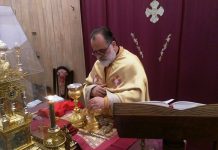 Света Литургија во црквата Светa Злата Мегленска во Хоперс Кросинг