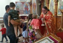 Света Литургија во црквата Свети Никола во Престон (28-ма Недела по Педесетница)