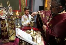 Света Литургија во црквата Свети Илија во Футскрај (Недела на митарот и фарисејот)