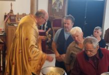 Света Литургија во црквата Света Злата Мегленска во Хоперс Кросинг (Тодорова сабота)