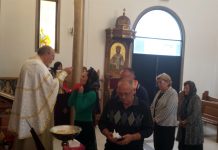 Света Литургија во црквата Света Злата Мегленска во Хоперс Кросинг (Недела на Православието)