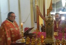 Света Литургија во црквата Свети Никола во Престон (Недела на Блудниот син)