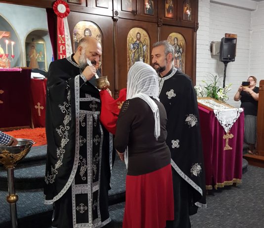 Свети Четириесет Маченици (Младенци) - Литургија на Претходно осветени дарови во црквата во Ливерпул