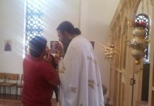 Света Литургија во манастирот Свети Наум Охридски во Роклин