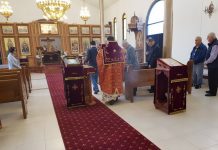 Света Литургија во црквата Света Злата Мегленска во Хоперс Кросинг