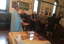 Света Литургија во црквата Свети Никола во Перт