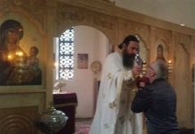 Светла Сабота - Света Литургија во манастирот Свети Наум Охридски во Роклин