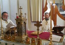 Света Литургија во црквата Свети Никола во Престон