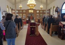 Света Литургија во црквата Света Злата Мегленска во Хоперс Кросинг (Недела на Самарјанката)