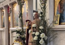 Света Литургија во Соборната црква во Сиденхам (Недела на Самарјанката)