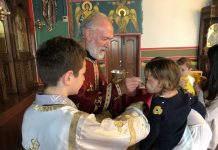 Света Литургија во црквата Свети Илија во Футскрај (Недела на Самарјанката)