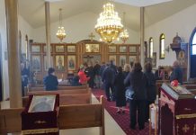 Света Литургија во црквата Светa Злата Мегленска во Хоперс Кросинг (Недела на Сите Светии)