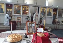 Света Литургија во Соборната Црква во Сиденхам (Недела на Сите Светии)