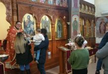 Света Литургија во црквата Свети Никола во Престон (Трета Недела по Педесетница)