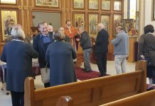 Света Литургија во црквата Света Злата Мегленска во Хоперс Кросинг (Недела Четврта по Педесетница)