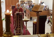 Света Литургија во црквата Света Злата Мегленска во Хоперс Кросинг (Петта Недела по Педесетница)