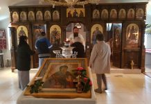 Света Литургија во манастирот Свети Прохор Пчински во Донибрук