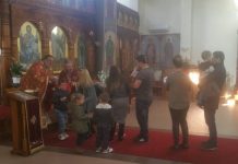 Света Литургија во црквата Свети Никола во Престон (Петта Недела по Педесетница)