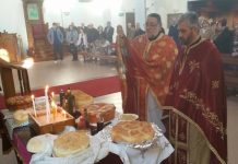 Празникот Петровден во црквата Свети Никола во Престон