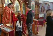 Света Литургија во црквата Света Никола во Престон (Седма Недела по Педесетница)