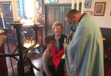 Света Литургија во црквата Свети Никола во Перт