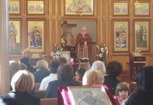 Света Литургија во црквата Светa Злата Мегленска во Хоперс Кросинг (Илинден)