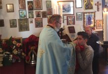 Света Литургија во црквата Свети Никола во Перт (13-та Недела по Педесетница)