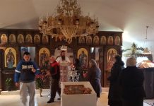 Света Литургија во манастирот Свети Прохор Пчински во Донибрук