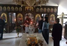 Света Литургија во манастирот Свети Прохор Пчински во Донибрук