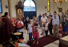 Света Литургија во црквата Света Злата Мегленска во Хоперс Кросинг (Недела пред Божик)