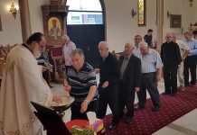 Света Литургија во црквата Света Злата Мегленска во Вереби