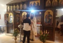 Света Литургија во манастирот Свети Прохор Пчински во Донибрук