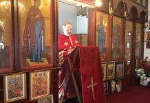 Света Литургија во црквата Свети Никола во Перт