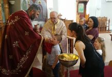 Света Литургија во црквата Свети Никола во Престон (Обрезание Господово)