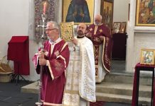 Света Литургија во Соборната црква Раѓање на Пресвета Богородица во Сиденхам (Сретение Господово)