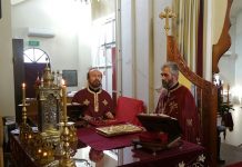 Света Литургија во црквата Свети Никола во Престон (Недела на Митарот и Фарисејот)