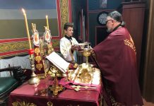 Света Литургија во црквата Свети Илија во Футскреј (Недела на Митарот и Фарисејот)