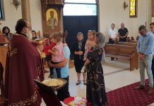 Света Литургија во црквата Света Злата Мегленска во Хоперс Кросинг (Недела на Православието)