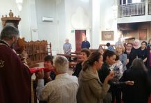 Света Литургија во црквата Свети Никола во Престон (Тодорова сабота)