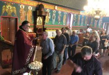 Света Литургија во црквата Свети Илија во Футскреј (Прочка)