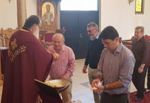 Света Литургија во црквата Света Злата Мегленска во Хоперс Кросинг (5-та Недела од Великиот пост)