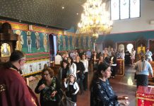 Света Литургија во црквата Свети Илија во Футскреј (5-та Недела од Великиот пост)