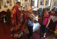 Света Литургија во црквата Свети Никола во Перт (5-та Недела од Великиот пост)