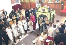 Утрена богослужба и Оплакувањето Христово во црквата Свети Никола во Престон