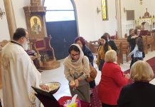 Света Литургија во црквата Света Злата Мегленска во Хоперс Кросинг (Томина недела)