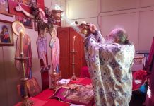 Света Литургија во црквата Успение на Пресвета Богородица во Бризбен (Недела на Самарјанката)