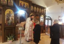 Света Литургија во манастирот Свети Прохор Пчински во Донибрук